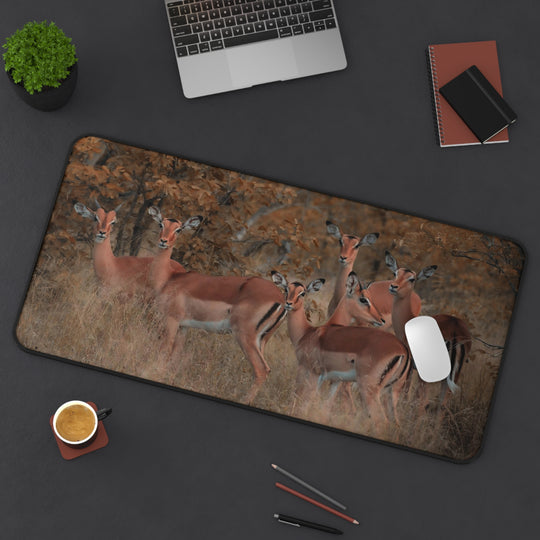 Desk Mat - South African Impalas Wildlife Design