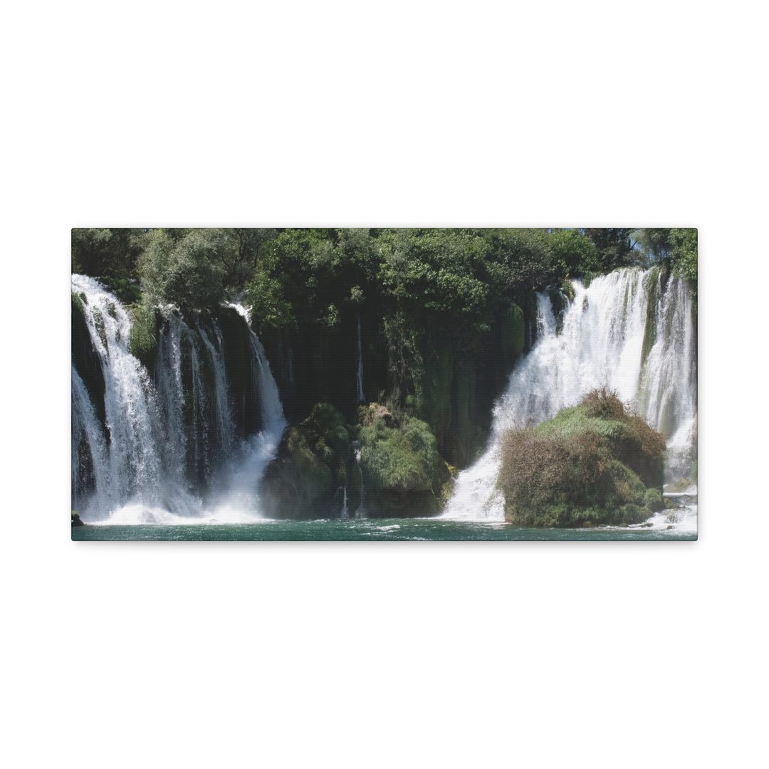 Nature-Inspired Stretched Canvas Wall Art, Waterfall Decor, Home Bedroom Décor, Gift for Nature Lovers, Landscape Wall Art