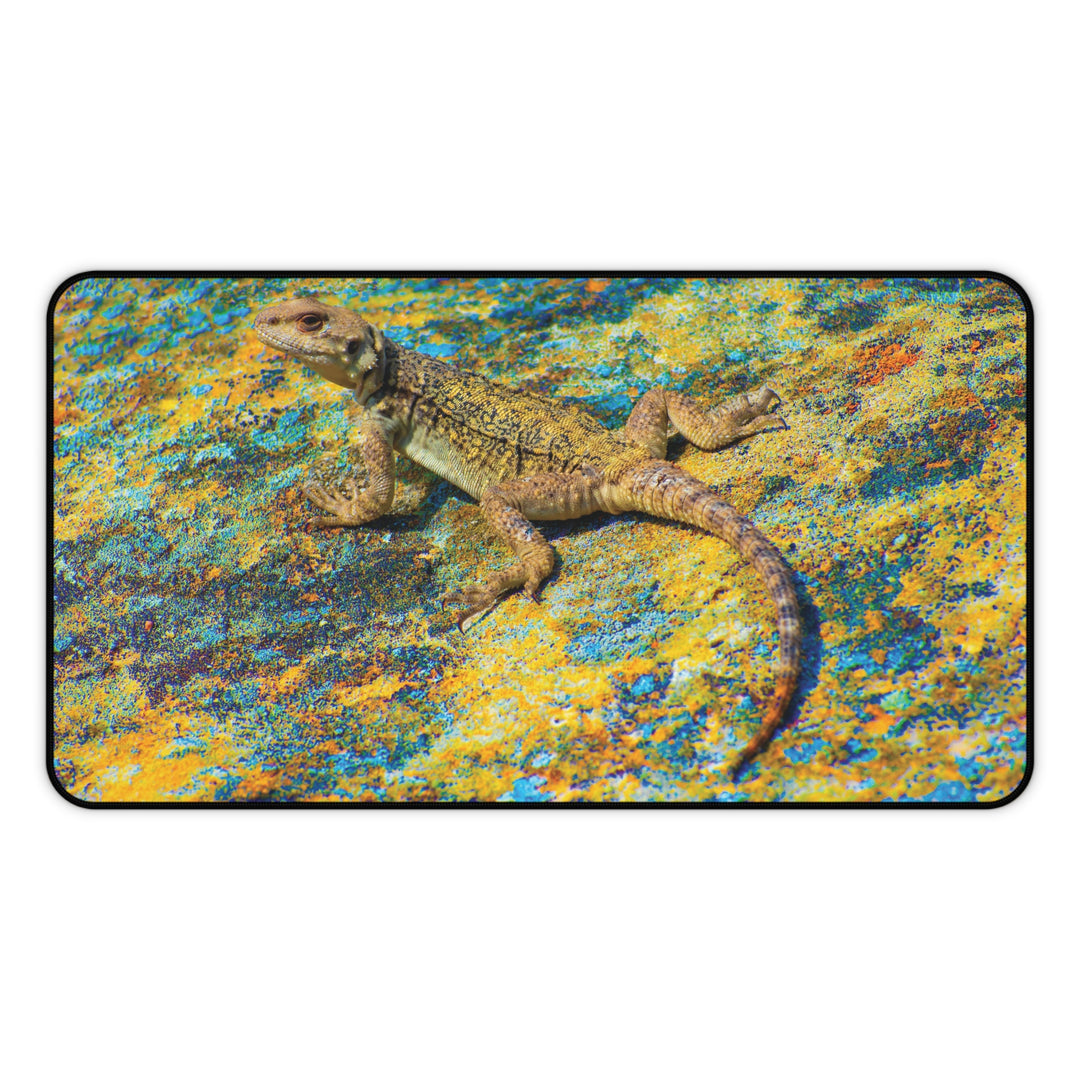 Desk Mat, Caucasian agama lizard, Reptile Lover Gift, Office Desk Decor, Mouse