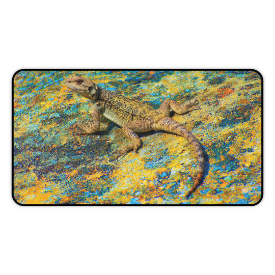 Desk Mat, Caucasian agama lizard, Reptile Lover Gift, Office Desk Decor, Mouse