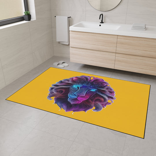 Floor Mat - Purple Lion with Mane Graphic