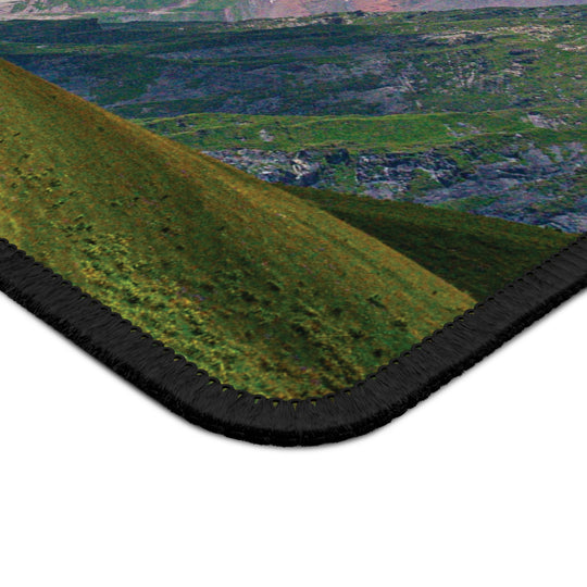 Mountain Clouds Gaming Mouse Pad - Sky Blue Desk Pad, Nature Theme Desk Mat,