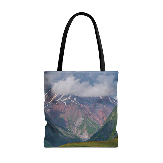 Mountain Tote Bag - Cloudy Adventure Carryall