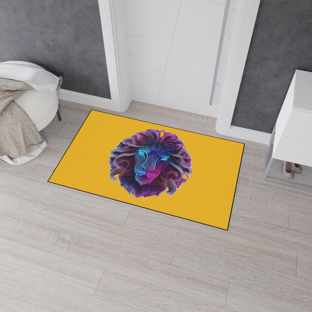 Floor Mat - Purple Lion with Mane Graphic