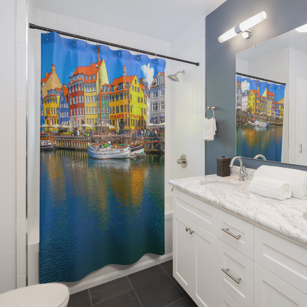 Shower Curtains - Copenhagen Canal Design