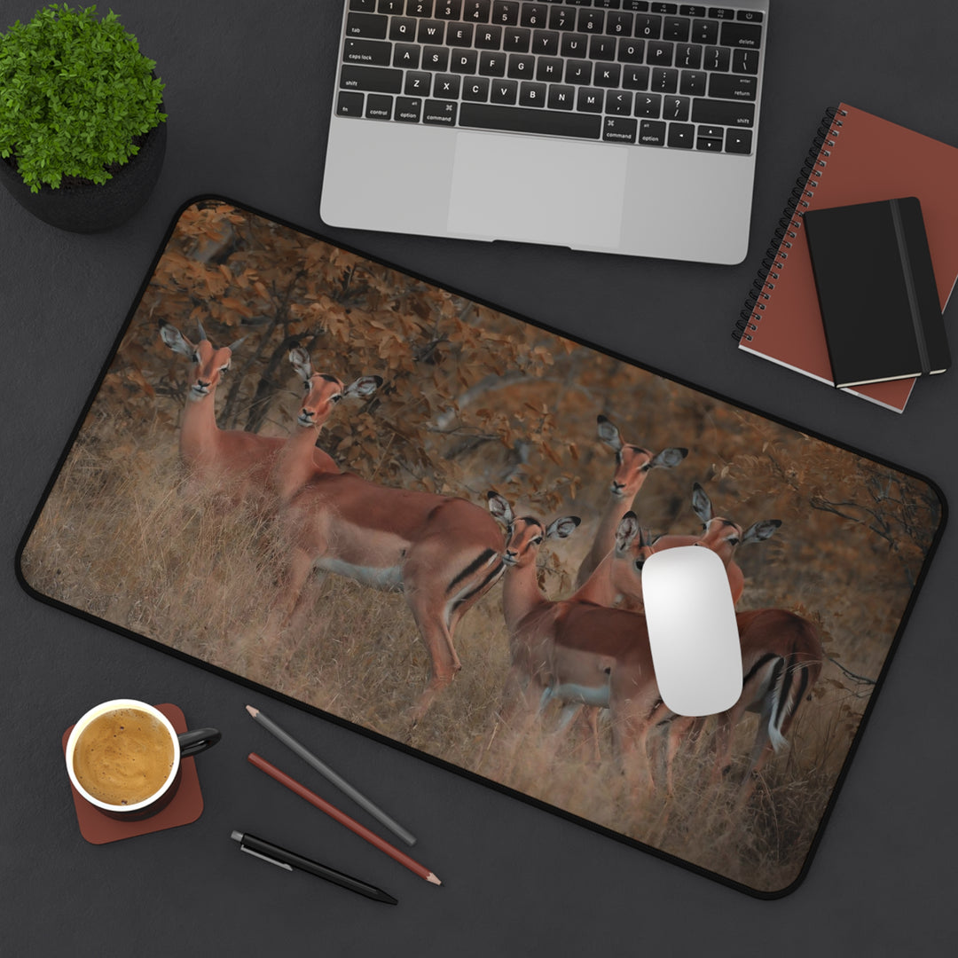 Desk Mat - South African Impalas Wildlife Design