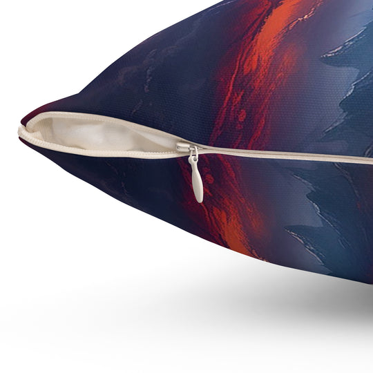 Cosmic Sunset Square Pillow - Spun Polyester Decorative Cushion