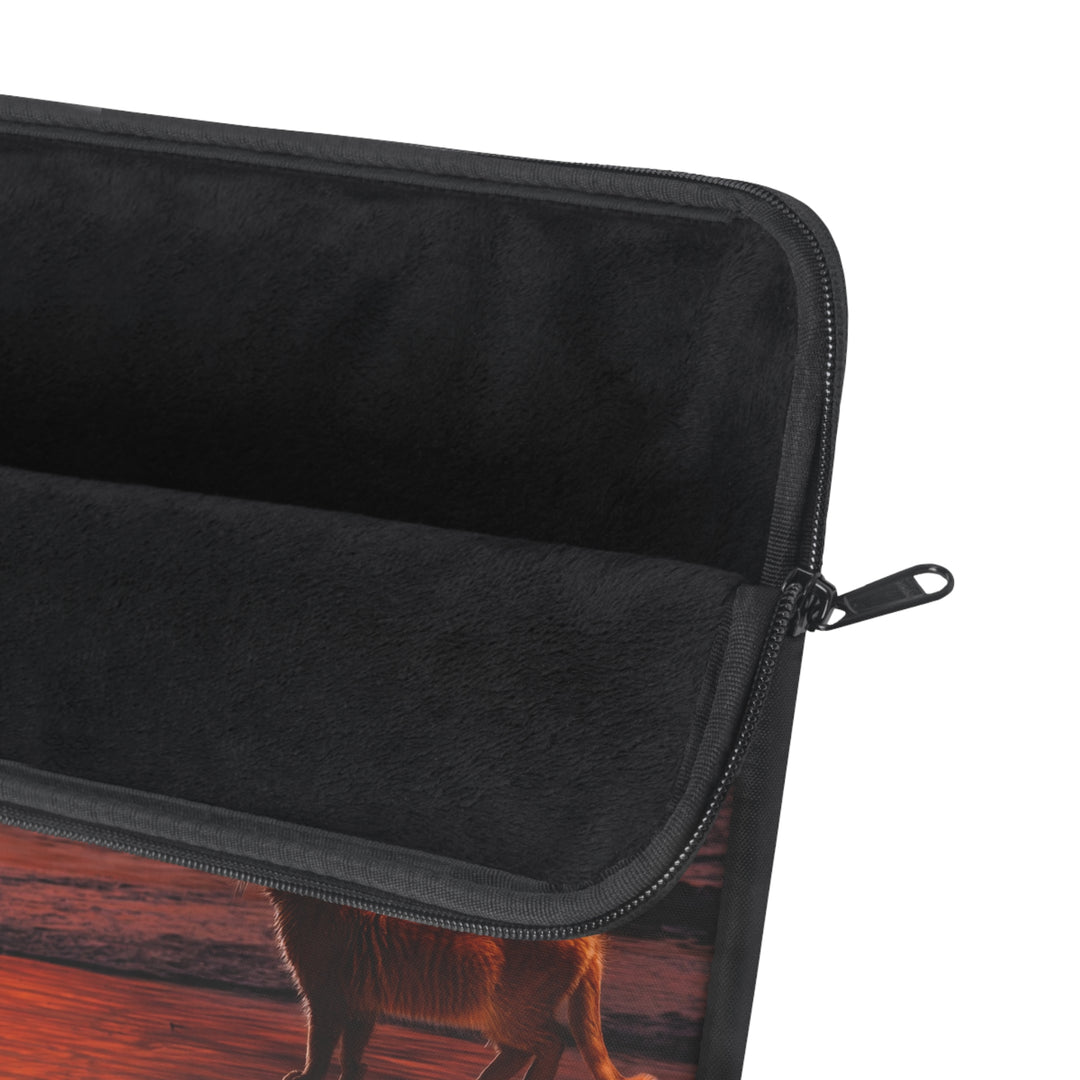 Laptop Sleeve - Orange Cat Sunset Design