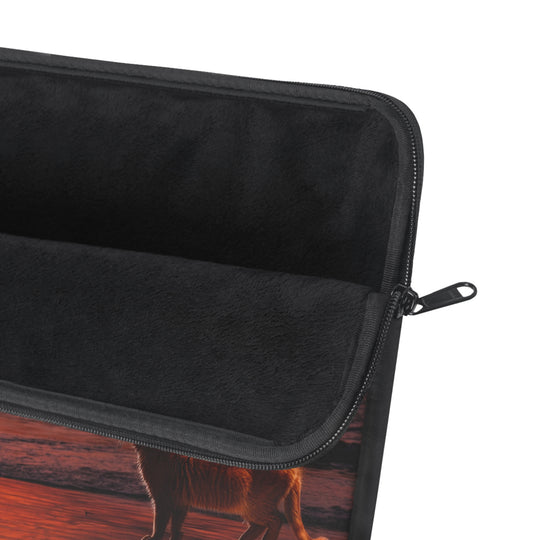 Laptop Sleeve - Orange Cat Sunset Design
