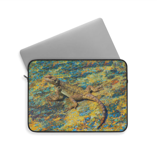 Laptop Sleeve with Caucasian Agama Lizard