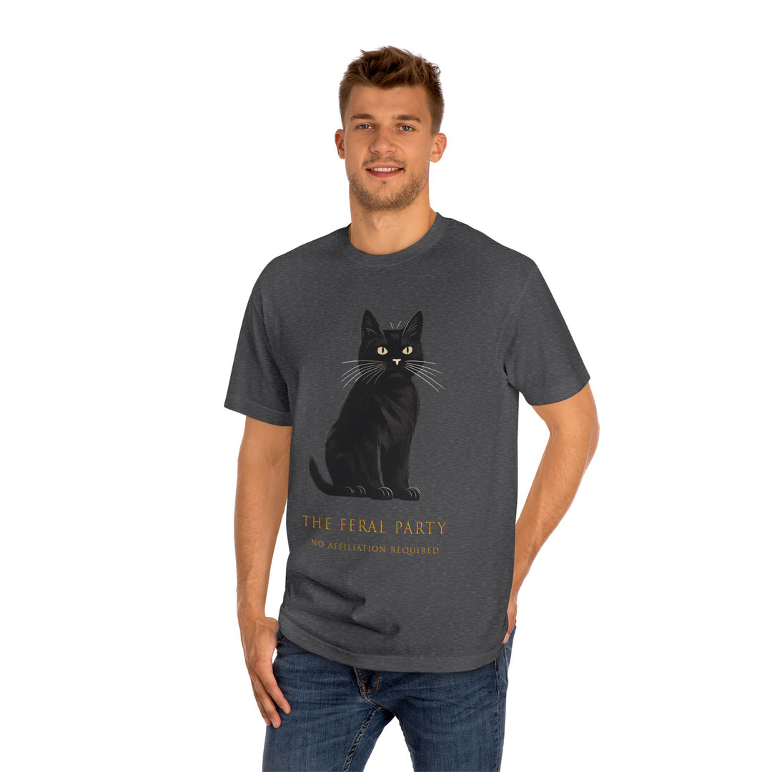 The Feral Party Cat Shirt – No Affiliation Required – Minimalist Graphic Tee