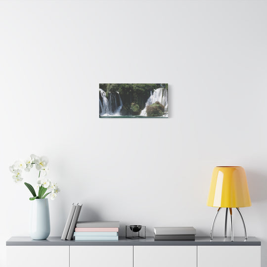 Nature-Inspired Stretched Canvas Wall Art, Waterfall Decor, Home Bedroom Décor, Gift for Nature Lovers, Landscape Wall Art