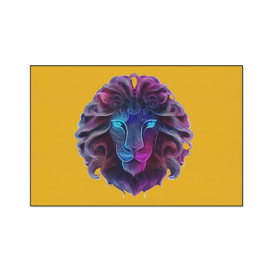 Floor Mat - Purple Lion with Mane Graphic