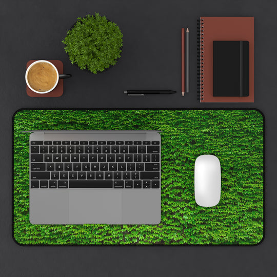 Desk Mat - Green Leafy Vines Pattern