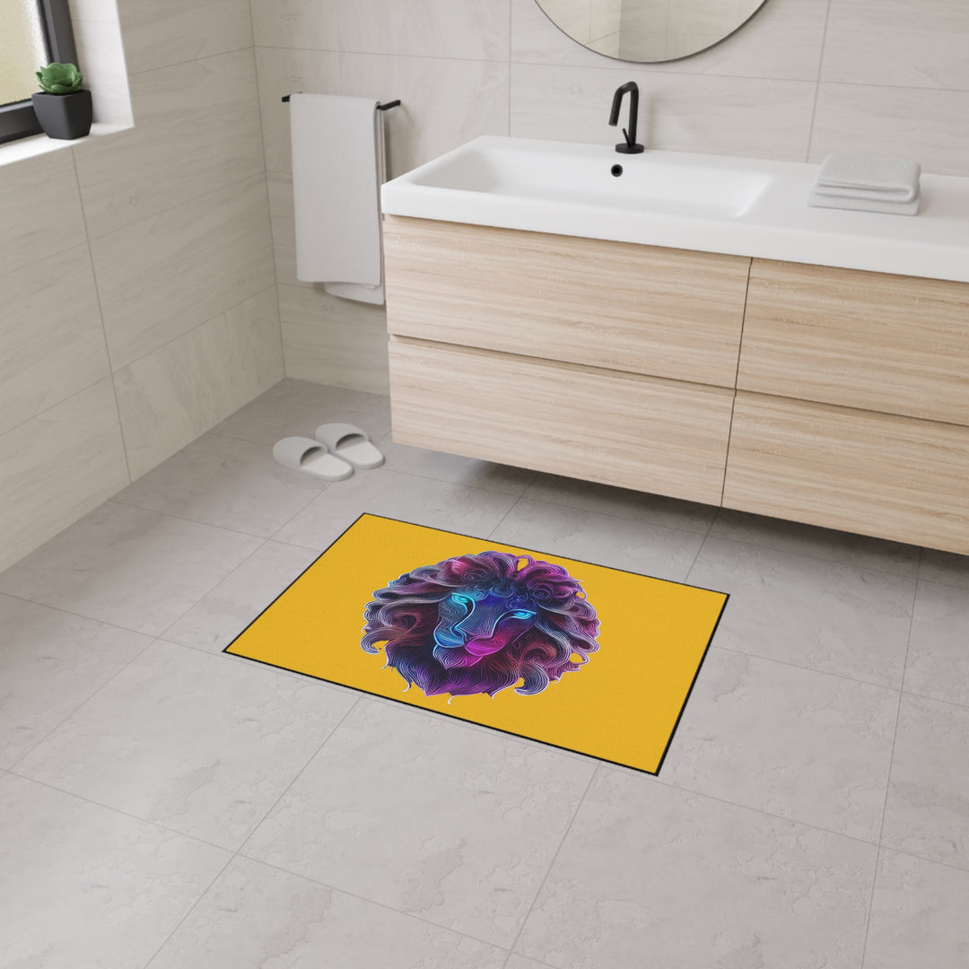 Floor Mat - Purple Lion with Mane Graphic