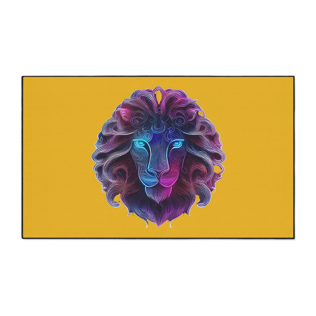 Floor Mat - Purple Lion with Mane Graphic