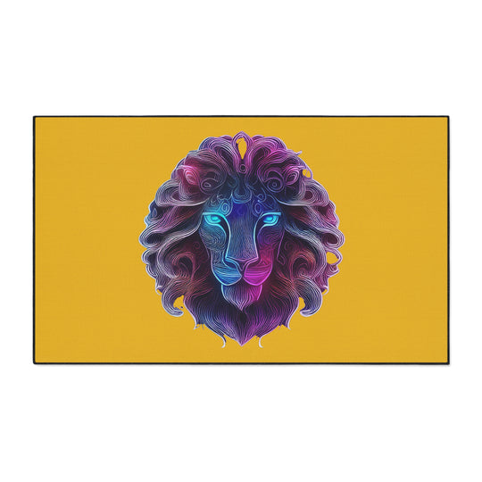 Floor Mat - Purple Lion with Mane Graphic