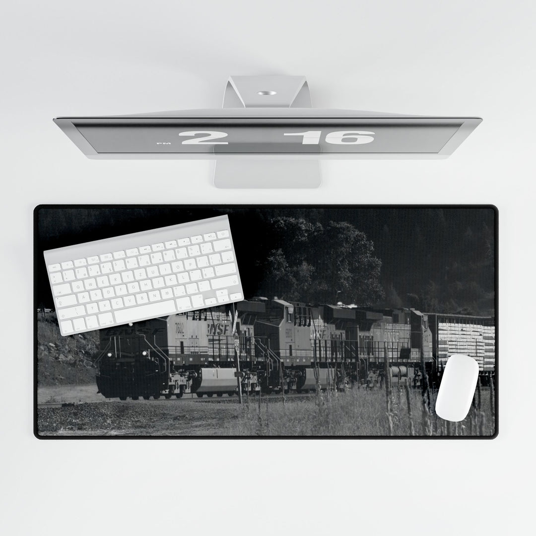 Desk Mat - Country Freight Train Scene