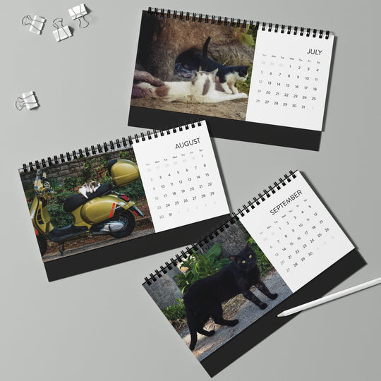 I Love Pussy Cat Desk Calendar 2026 – Funny Gift for Cat Lovers