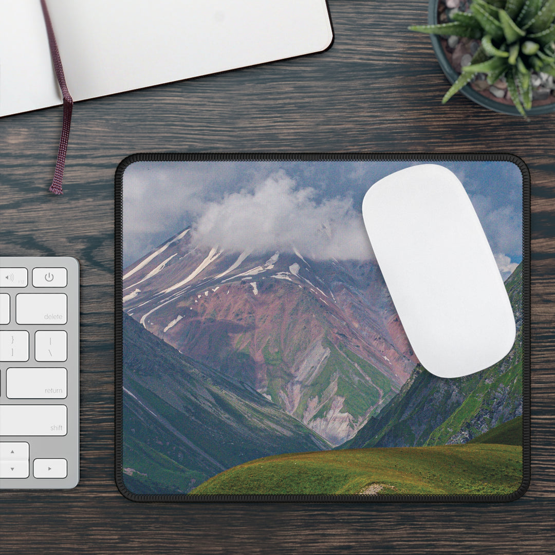 Mountain Clouds Gaming Mouse Pad - Sky Blue Desk Pad, Nature Theme Desk Mat,