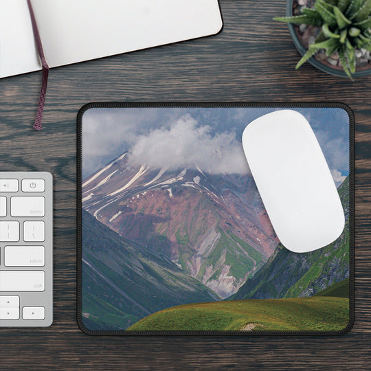Mountain Clouds Gaming Mouse Pad - Sky Blue Desk Pad, Nature Theme Desk Mat,