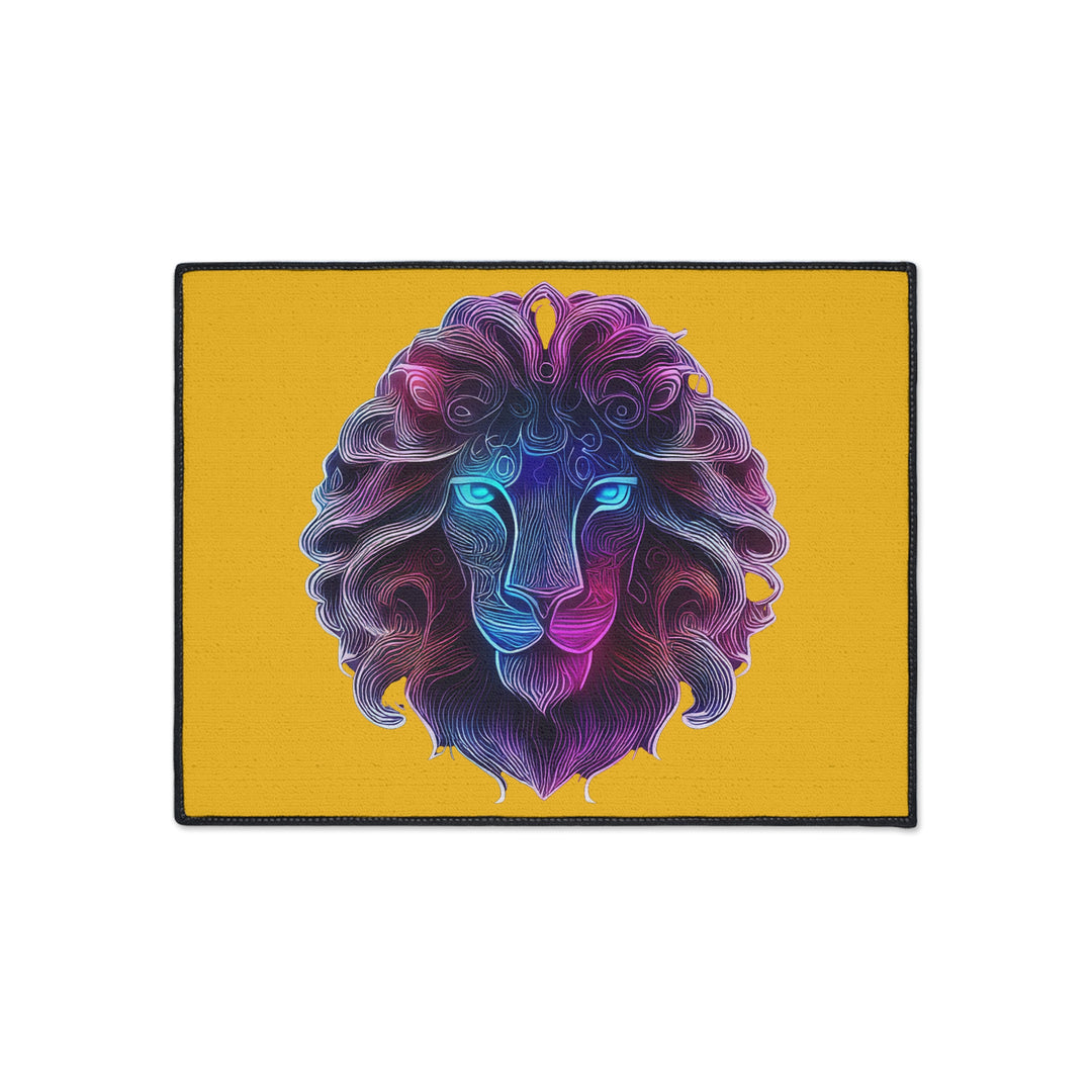 Floor Mat - Purple Lion with Mane Graphic