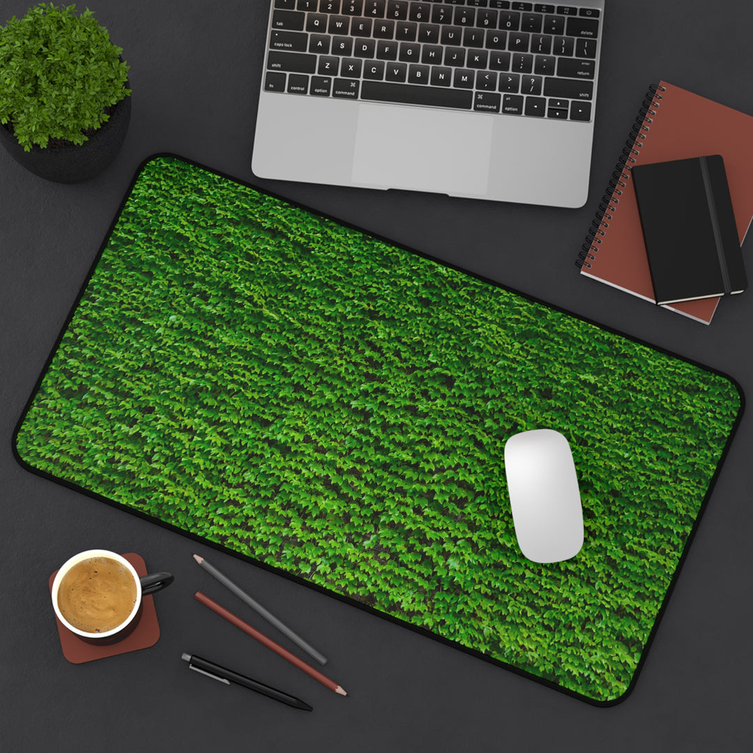 Desk Mat - Green Leafy Vines Pattern