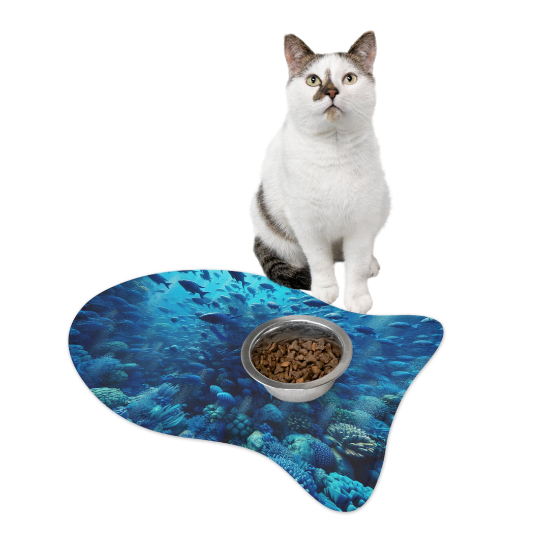 Pet Feeding Mats - Fish Sea Design