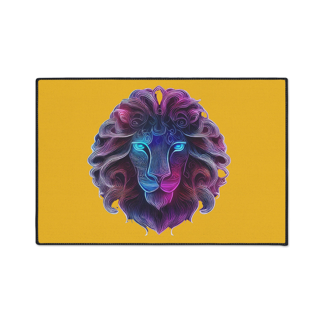 Floor Mat - Purple Lion with Mane Graphic