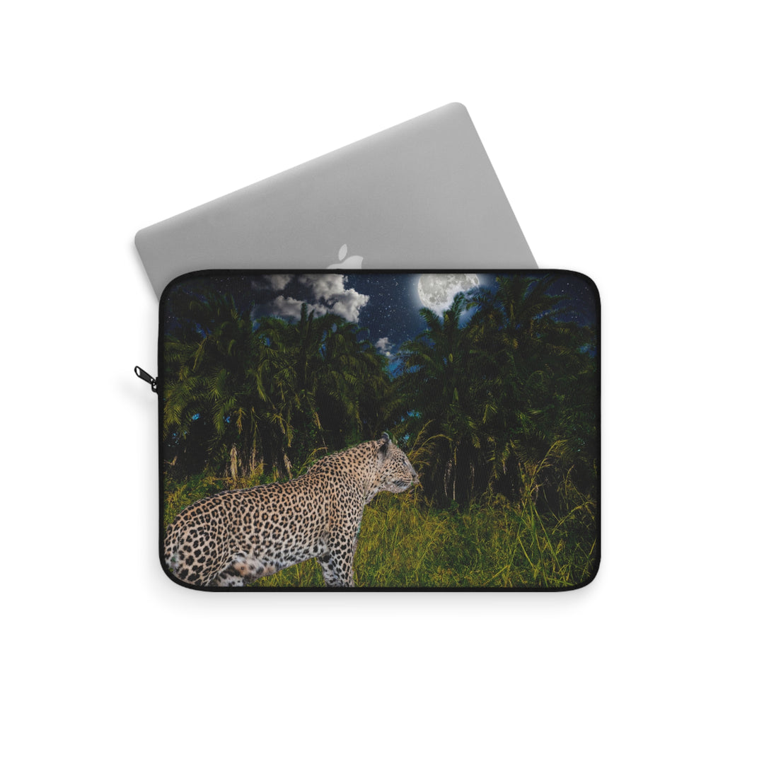 Laptop Sleeve- Leopard under full moon