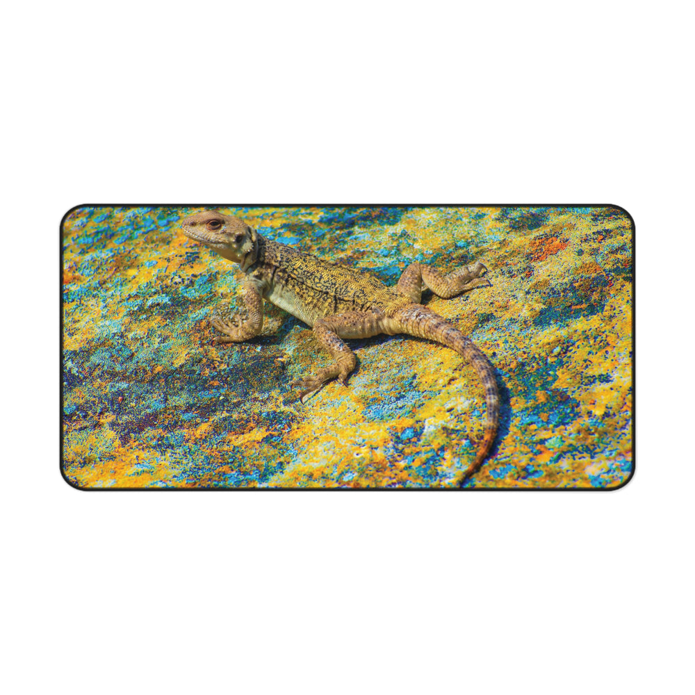 Desk Mat, Caucasian agama lizard, Reptile Lover Gift, Office Desk Decor, Mouse